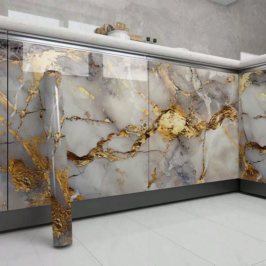 Luxury Lifestyle Wallpaper - 1roll Waterproof Marble Peel and Stick