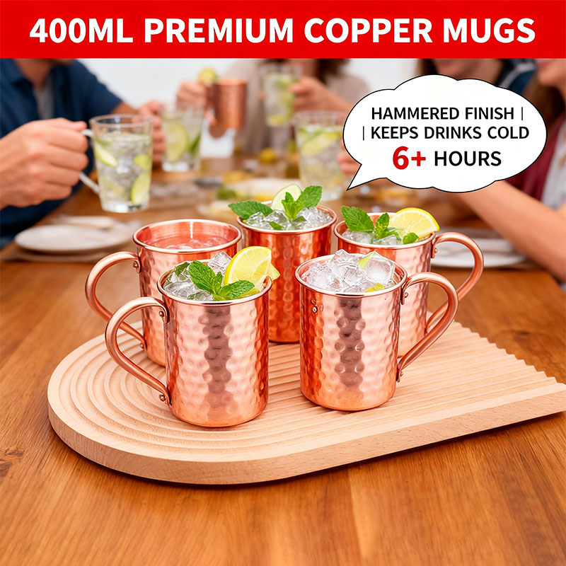 New 100% Copper Cups Pure Soli - Copper Cocktail Mug recension och pris
