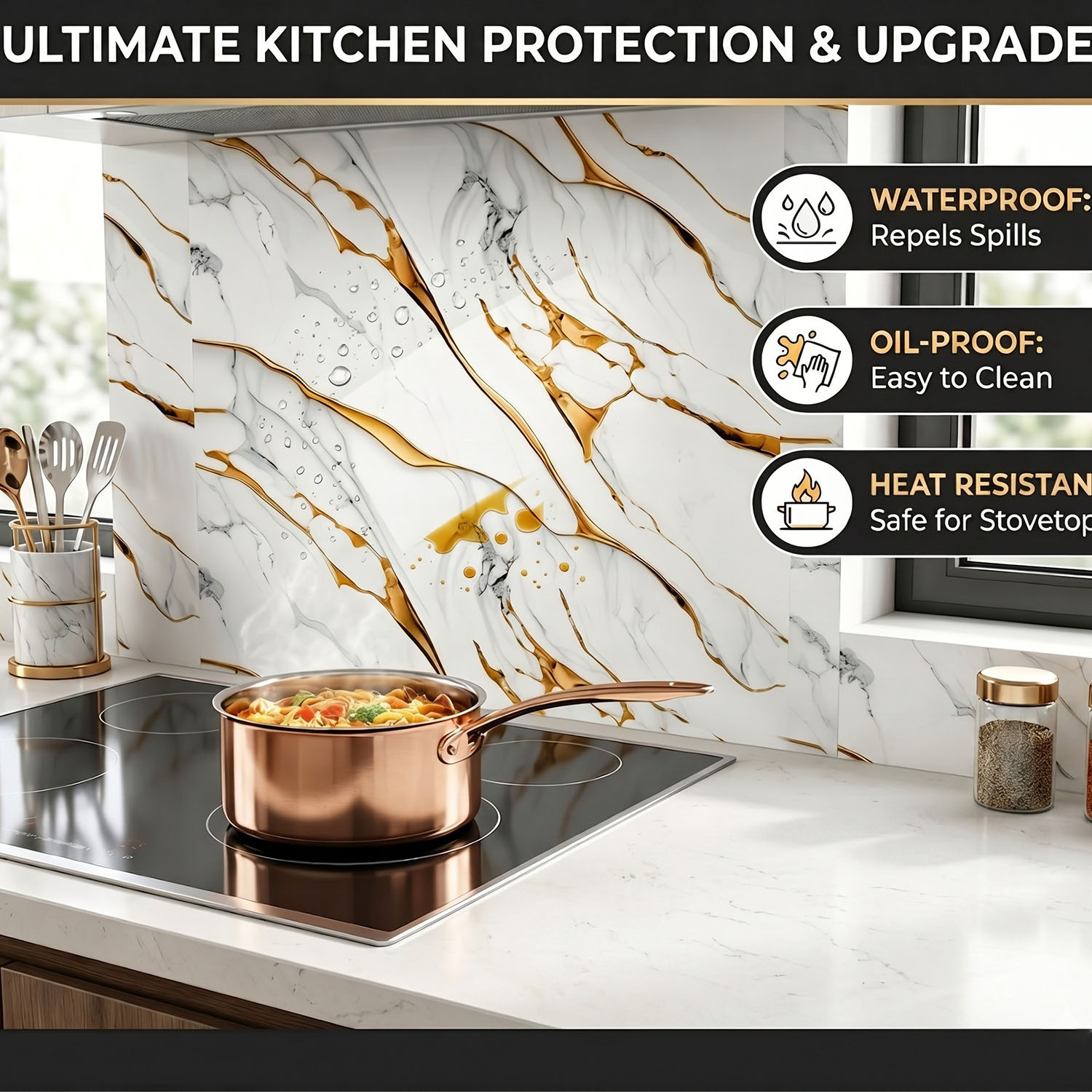 1 Roll Waterproof Self-Adhesiv - Luxury Lifestyle Wallpaper recension och pris