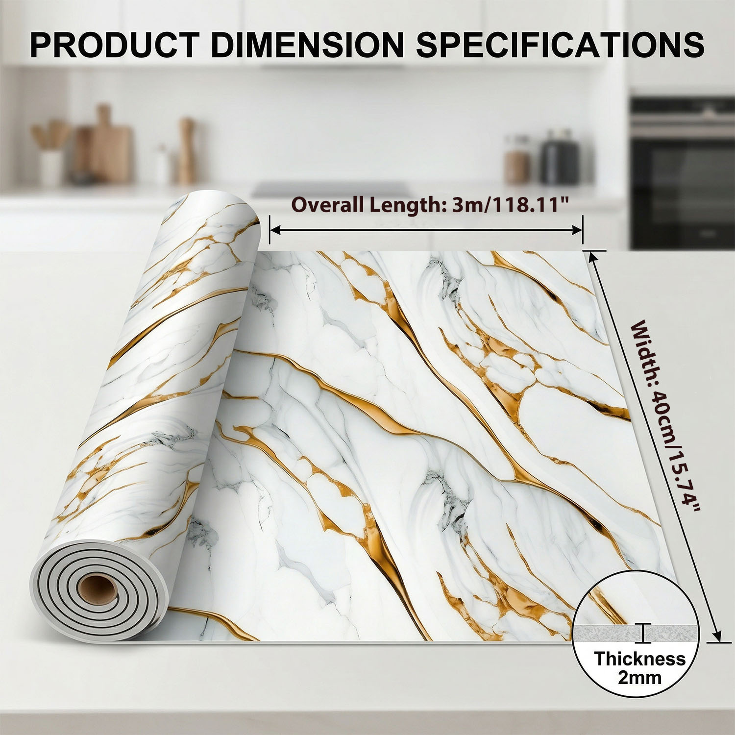1 Roll Waterproof Self-Adhesiv - Luxury Lifestyle Wallpaper recension och pris