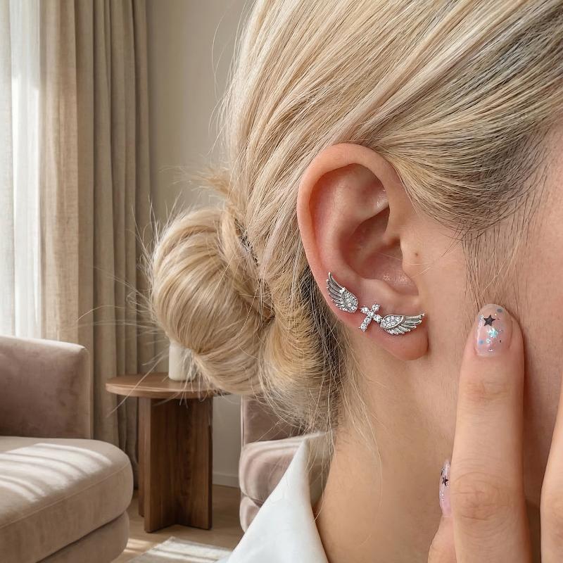 Angel Wings Cross Earrings Lux - Luxury Lifestyle Party recension och pris