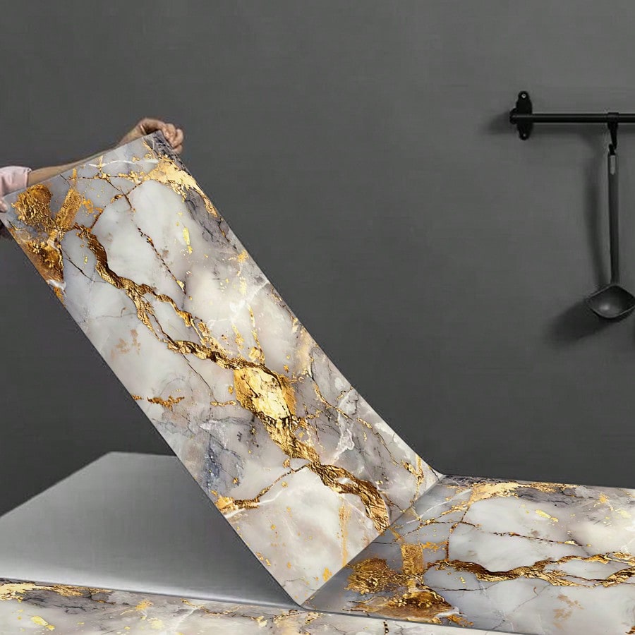 1roll Waterproof Marble Peel a - Luxury Lifestyle Wallpaper recension och pris